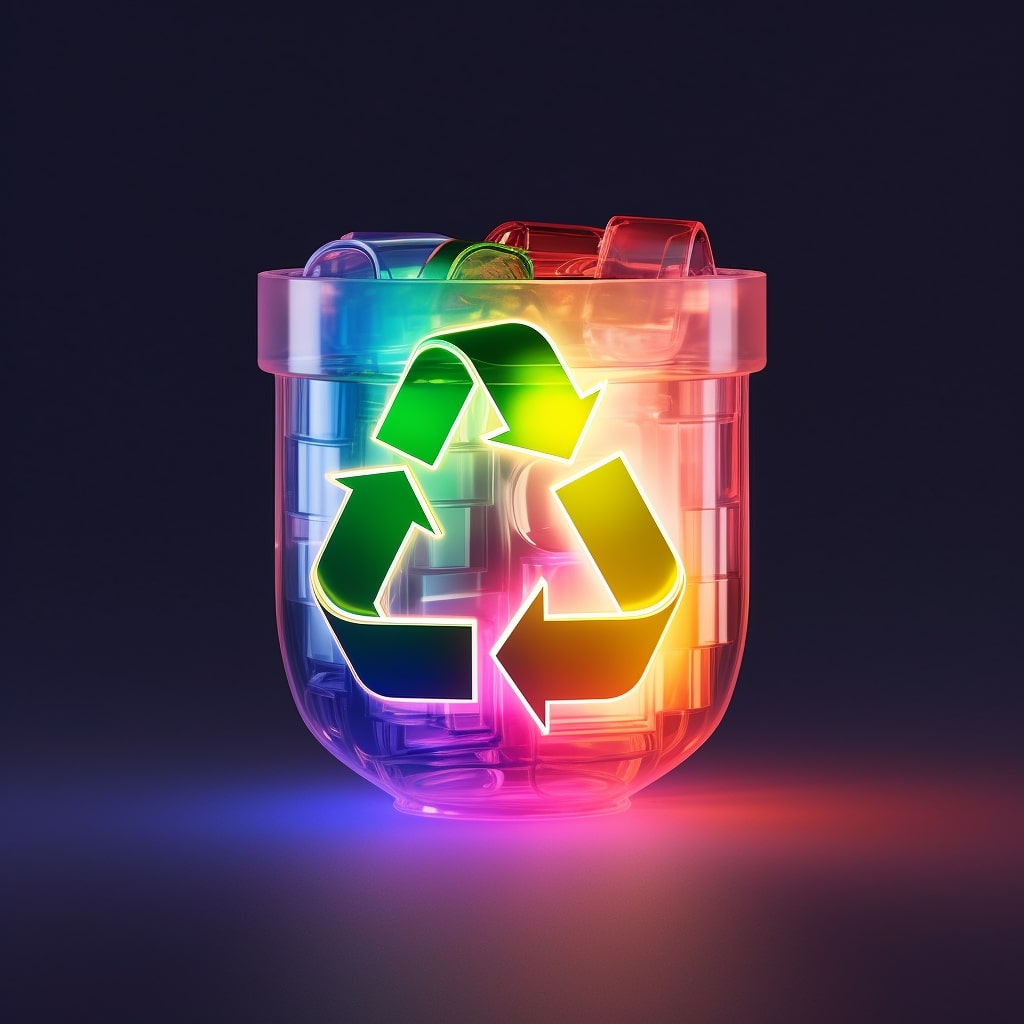 luminescent recycling bucket