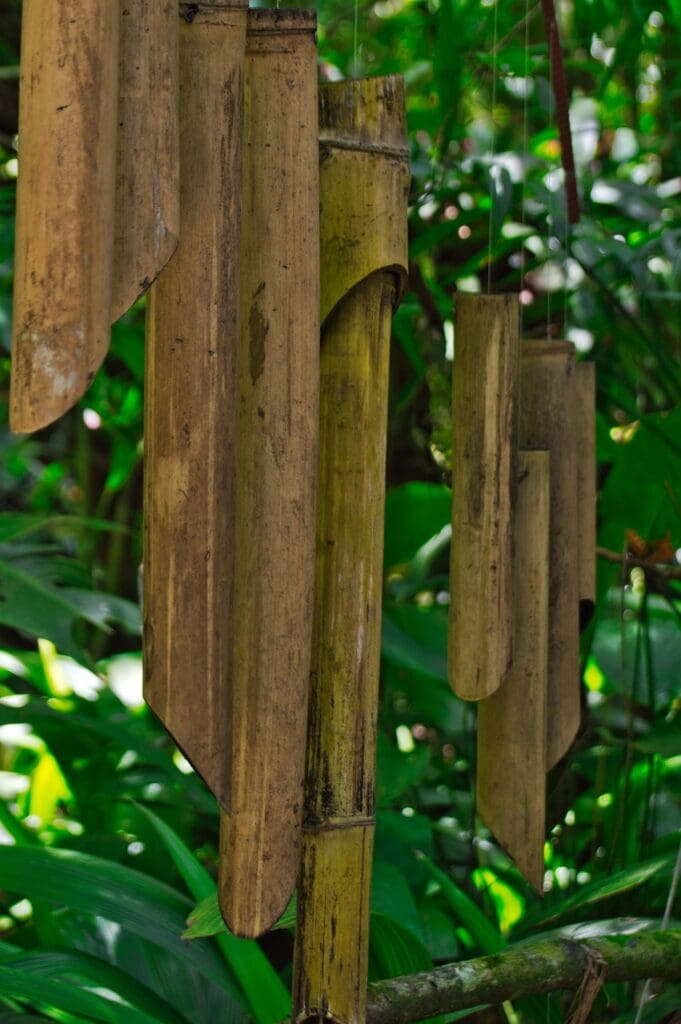 hanging bamboo windchimes