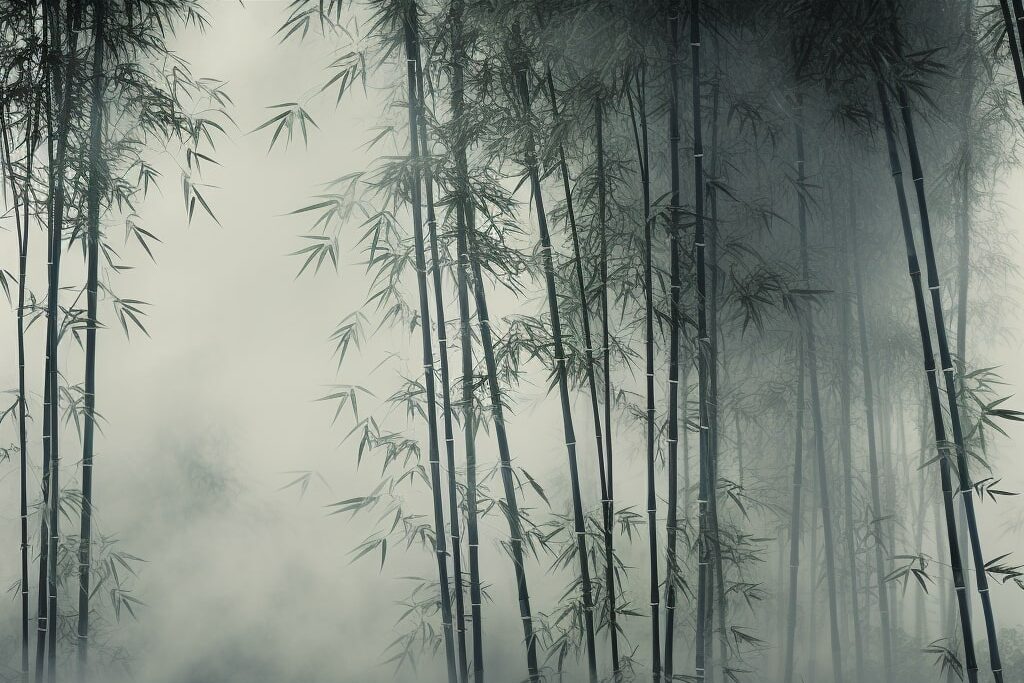 Bamboo in fog
