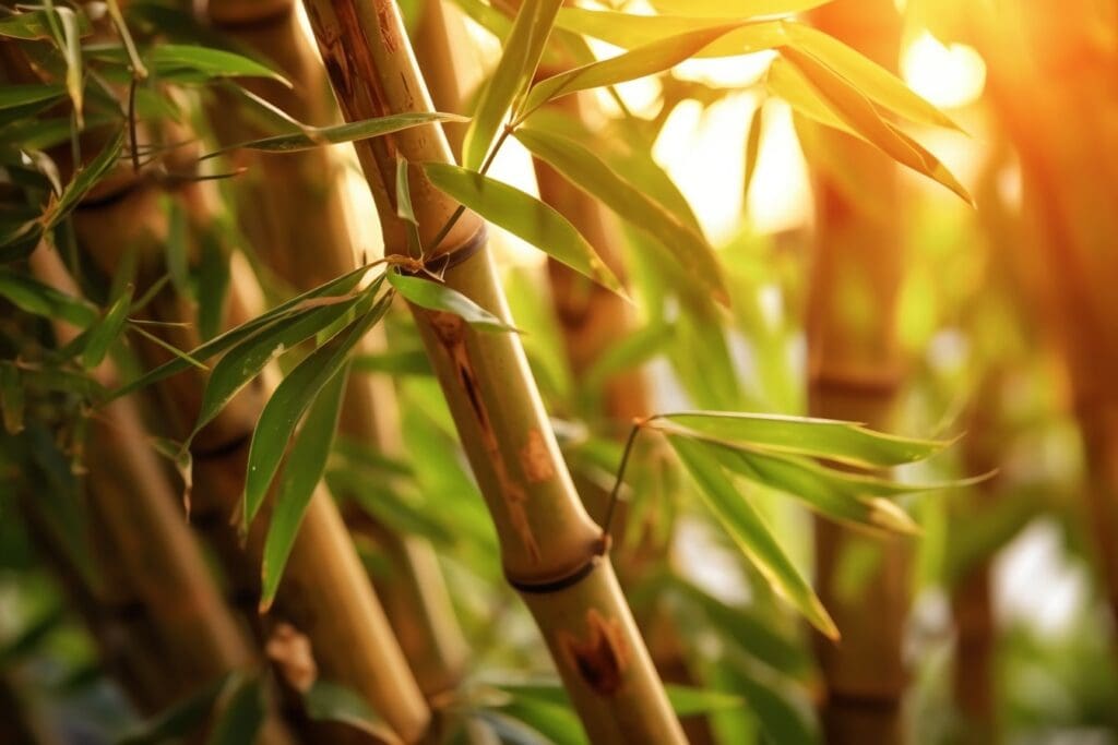 bamboo wiht soft light background